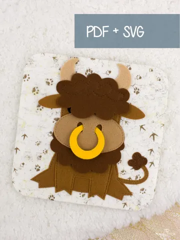 Bull - Felt Applique - Sewing Pattern $4.00