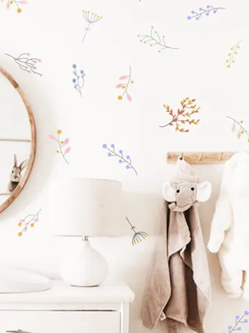 Flowers Decal - Wild Flowers Wall Decal, Twigs Wall Decals, Sweet Flowers and Twigs Decal, Nursery Decor , Girl room Decor Gift For Her h22 $38.99
