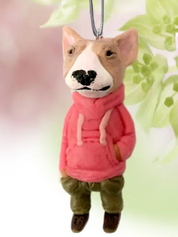 Custom dog figurine pendant for car