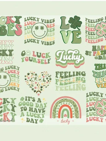 St. Patrick's Day SVG Bundle, St Patrick's Day Quotes, Retro Groovy Wavy, Rainbow svg, Lucky SVG, St Patricks Rainbow, Shamrock,Cut File $3.34