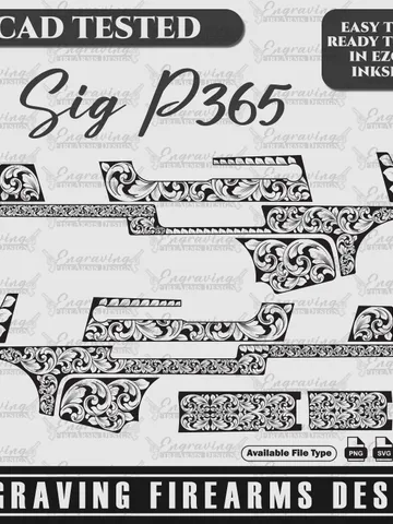 Engraving Firearms Design SIG P365 Scroll Design $59.99