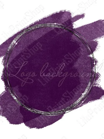 Purple Logo design Png Purple and silver logo Background of Brush stroke. Purple and black silver frame. Digital instant download $2.44