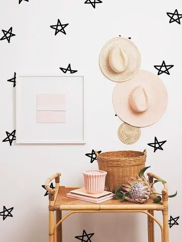 Star Wall Decals - Hand Drawn Star Decals, Gold Star Decals, Nursery Wall Decals, Star Wall Stickers,Kids Wall Decor ,Nursery Decor ga49) $36.99