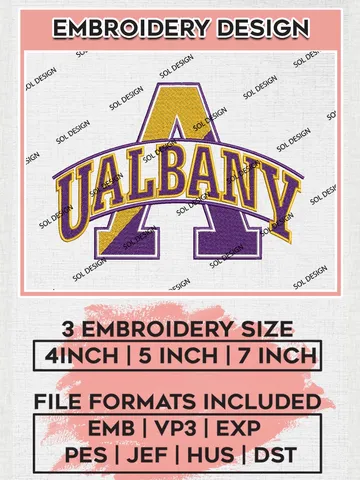 UAlbany NCAA Team Logo Machine Embroidery Design, NCAA UAlbany Great Danes Embroidery Design Design files, NCAA Team Embroidery Designs, NCAA Machine Embroidery Designs, Digital Download $6.99