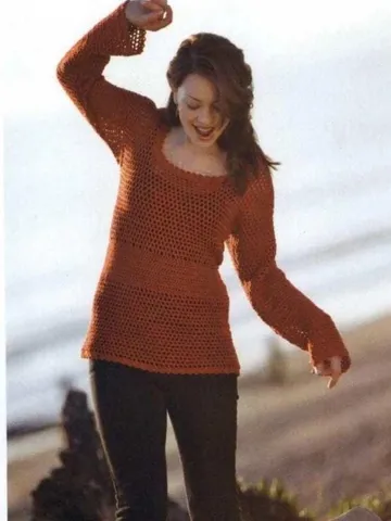 Sweater crochet pattern, mesh sweater pattern, tunic crochet pattern, mesh tunic pattern pdf instant download $6.68