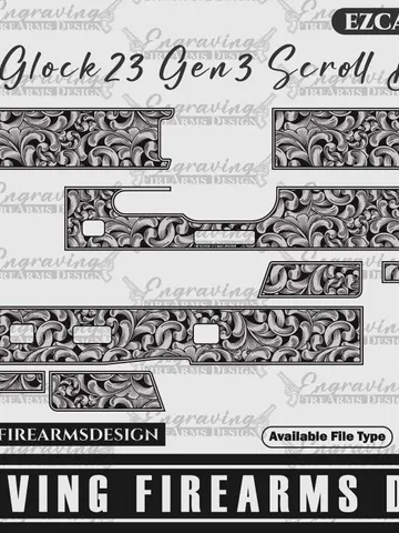 Engraving Firearms Design Glock23 Gen3 Scroll Design $59.99