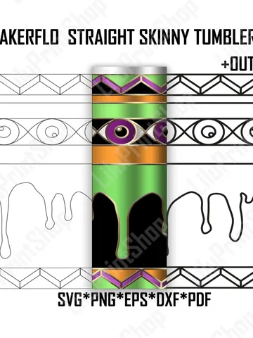 Dripping blood 30oz tumbler template svg template for 30oz Straight Makerflo, Horror Slime tumbler template cut file, instant download $2.71