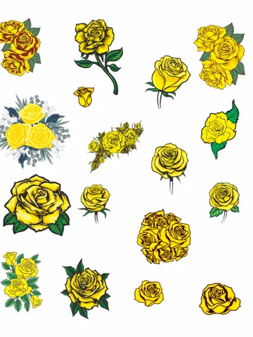 Rose vector, Cricut rose, yellow rose svg, yellow rose clipart, rose clipart, Yellow rose clipart $1.35