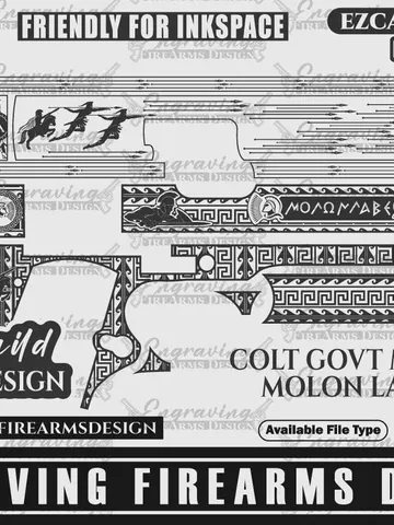 Engraving Firearms Design Colt1911Govt. MOLON LAABE Design $59.99