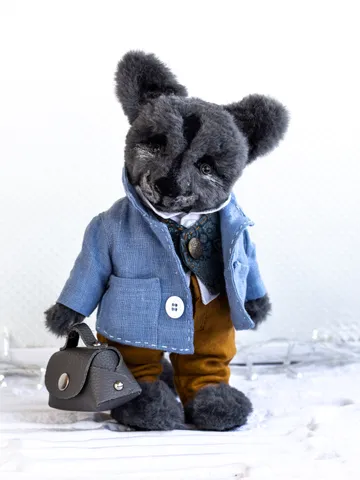 Rare Exclusive Teddy Wolf: Limited Edition Collectible Fully pin jointed stuffed toy for sale $160.00