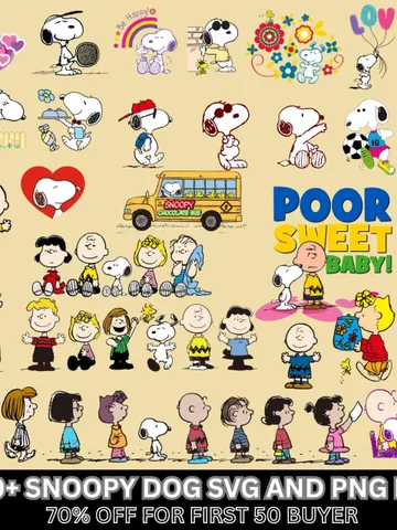 Snoopy Dog PNG, Cartoon Dog Bundle, Retro Puppy PNG, Vintage Dog Clipart, Cartoon Style, Funny Dog, Digital Download, Sublimation Design, $6.99