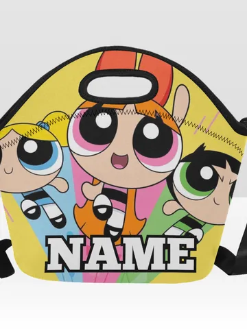 Custom NAME Power Puff Girls Neoprene Lunch Bag, Lunch Box $36.00