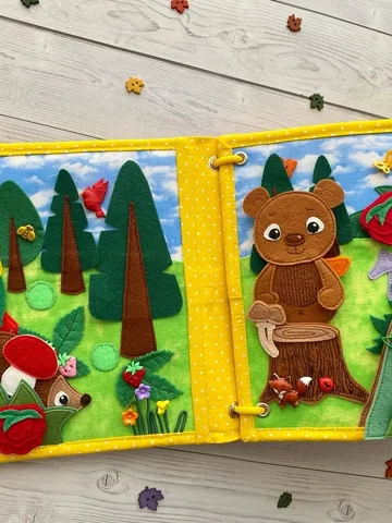 Forest Animals Quiet book Pattern PDF, Felt book pattern, Soft sensory book template, Quiet book sewing ideas for kids 2, 3, 4 year old $13.64
