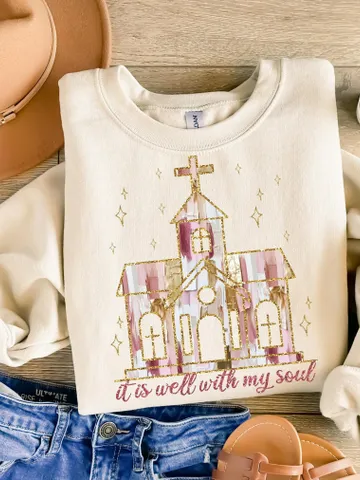 Church PNG It Is Well With My Soul PNG Christian Shirt Sublimation Design Christian Christmas Religious PNG Scriptures Christmas Png $4.56