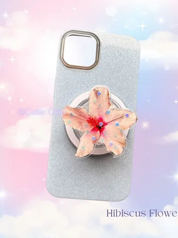 Magsafe White Flower Phone Grip For Phone And Kindle, Elegant Floral Phone Grip, Phone Accessory, Flower Popsocket
