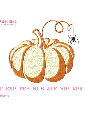 Fall pumpkin embroidery designs Machine embroidery pattern 4 size, Digital embroidery files pumpkin, Autumn embroidery, Thanksgiving #R17 $3.65