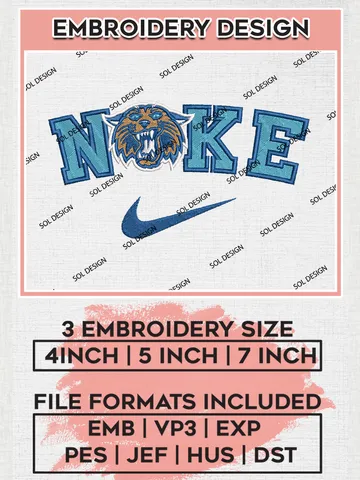 Nike Villanova Wildcats Machine Embroidery Design, NCAA Villanova Wildcats Embroidery Design Design files, NCAA Embroidery Designs, NCAA Machine Embroidery Designs, Digital Download $6.99
