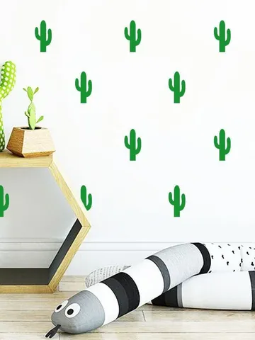 Cactus Wall Decals - Colorful Cacti Wall Stickers, Nursery Decals, Vinyl Wall Decals, Tribal Decals, Tribal Nursery Decor ga158 $28.99
