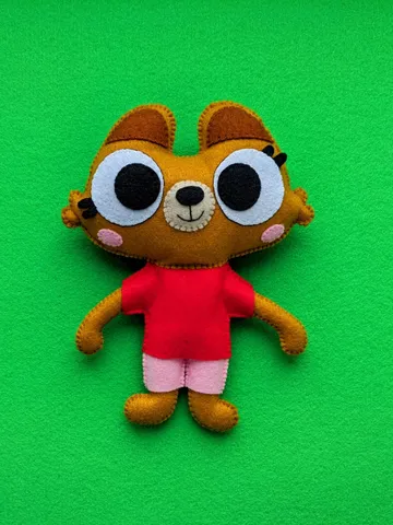 Lingokids Songs for Kids. Handmade felt Lisa Cat toy $36.00