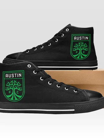 Austin FC Shoes, High-Top Sneakers, Handmade Footwear $59.97