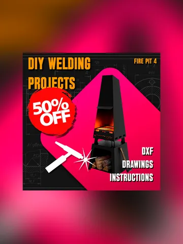 Welding Project Plans Drawings Fire Pit 4 (DXF, PDF) $34.00