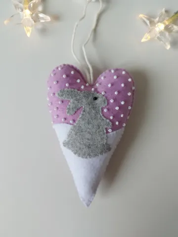 Christmas tree ornaments, heart Christmas ornaments, felt Christmas ornaments $28.00