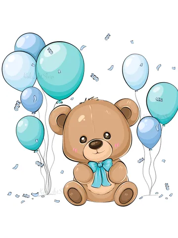 Teddy bear clipart, Baby shower png clipart, Baby shower clipart, Reveal party clipart, Birthday party decor, Baby shower thanks card $1.00