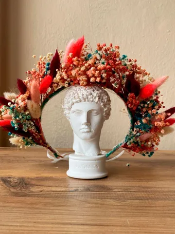 natural dried flower crown , birthday present,festival, $48.00