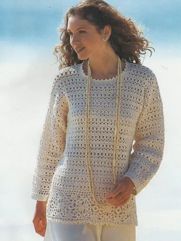 Sweater crochet pattern, tunic crochet pattern, long summer sweater pattern pdf $6.68