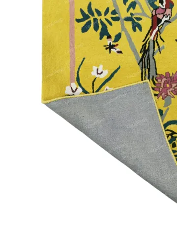 buy Floral bird jade Hand tufted rugs 100% wool for living room, bed room, kids room in any size 10x14,9x12,8x10,6x9,5x8 $90.00