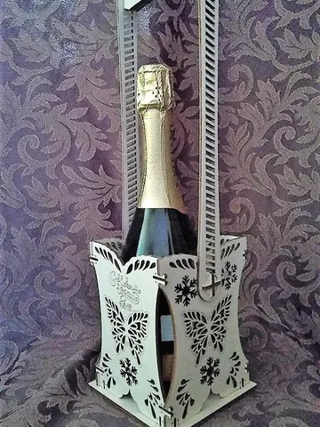 Digital Template Cnc Router Files Cnc Wine Basket Files for Wood Laser Cut Pattern $6.50