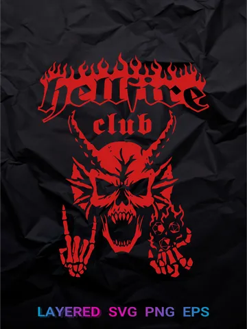 🔥 Hellfire Club SVG PNG, Stranger Things DND Cricut