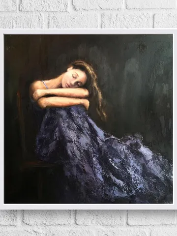 Woman Original Painting Girl Painting Female Wall Art Figurative Painting Ballerina Painting $274.33