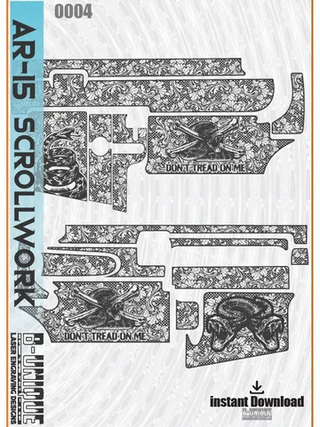 AR-15 Snake Scroll-pattern Work