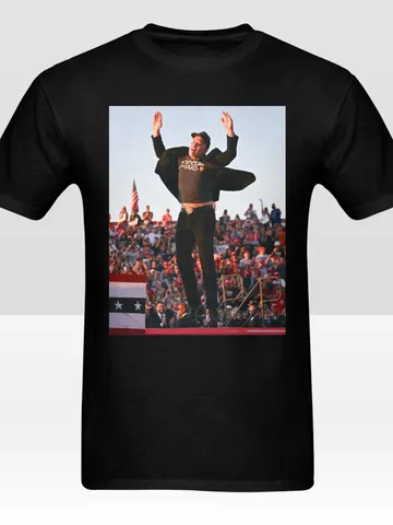 Elon Musk Jumping Dark MAGA Shirt $27.00