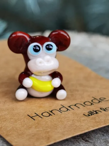 Monkey figurine Monkey miniature Monkey Tiny Monkey glass Monkey Tiny figurine Miniature animal $26.02