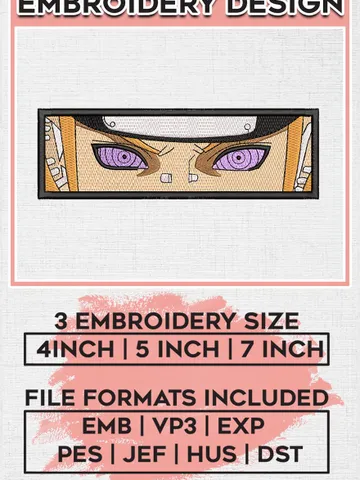 Akatsuki pain eyes Embroidery Designs / Naruto Anime Embroidery Files /Machine Embroidery Designs /Digital Download EMB_ANIME_257 $6.99