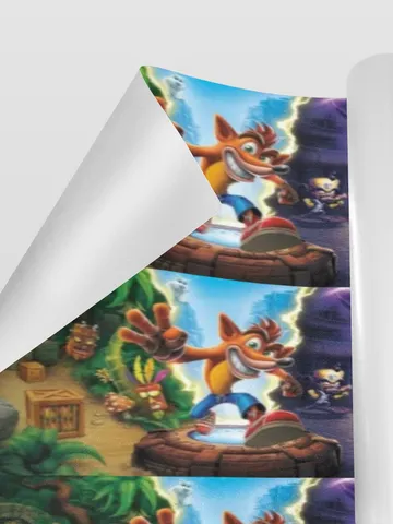 Crash Bandicoot Gift Wrapping Paper 58"x 23" (1 Roll) $24.97