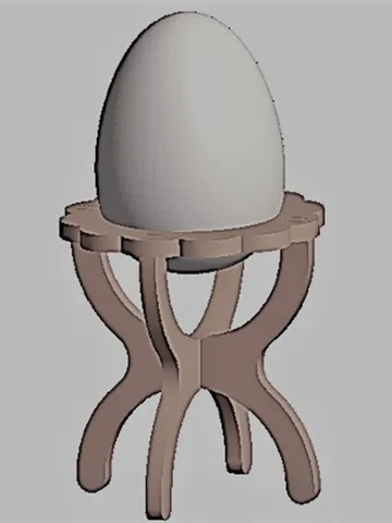 Digital Template Cnc Router Files Cnc Stand Egg Files for Wood Laser Cut Pattern $6.50