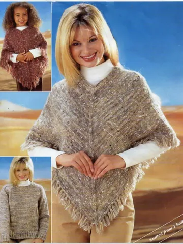 Women poncho knitting pattern girl poncho pattern aran poncho cardigan pdf instant download $6.68