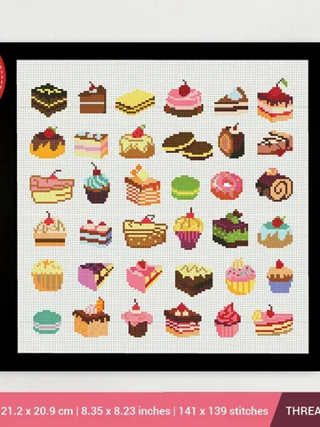 Mini Cake Cross stitch pattern | Embroidery Pattern | Instant Download | Embroidery Designs $7.11