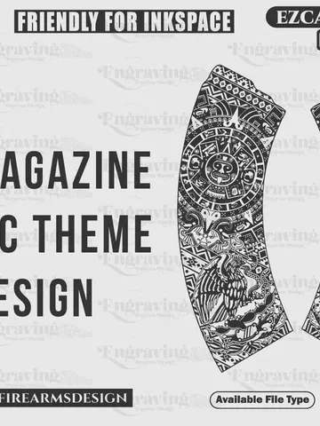Aztec Theme Ak 47 Magazine Svg,lasercut,laserengraving,fiberlaser,engravingfiles,laserpattern,engravingdesign,engravingpattern $39.99