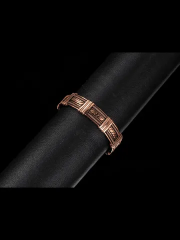 Handmade copper bracelet Unique wire wrapped metal bangle Antique style jewelry