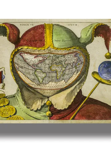 Fool's Cap Map of the World. Vintage reproduction of ancient cartography. $21.00