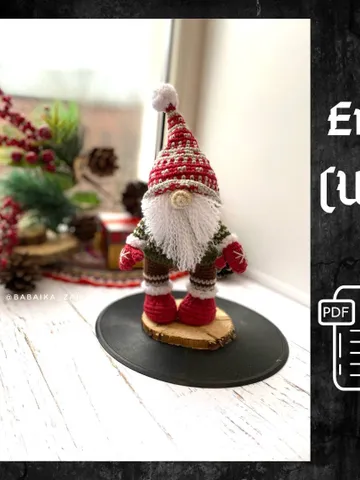 PDF Crochet Pattern Christmas Gnome doll, Amigurumi Scandinavian Gnome Tutorial, Santa Gnome Doll, Christmas ornaments, DIY Christmas Decor $11.50