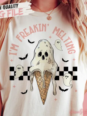 I’m Freakin Melting PNG-Sublimation -Tshirt Design,Retro png,Skull png, Ghost png, Summer png, Trendy summer png,halloween Gothic summer $4.46