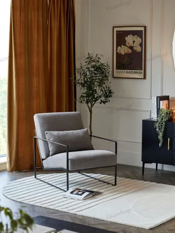 Abstract Modern Wool Rug | Cream Hand Tufted 100% Wool Rugs For Living Room, Bed Room, Kids Room In Any Size 9x12,8x10,6x9,5x8 Come On!! $299.00