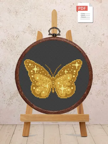 The Butterfly Cross Stitch Pattern, Summer Cross Stitch Pattern, Embroidery Butterfly, Home Decoration, Modern Cross Stitch Pattern #anm004 $4.00