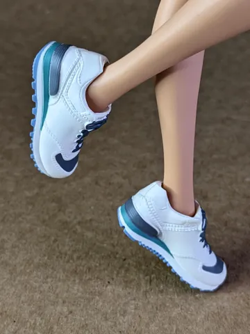 White & Green, Gray sneakers for 11 inch female dolls (MH g1, g2 or EAH) $21.00