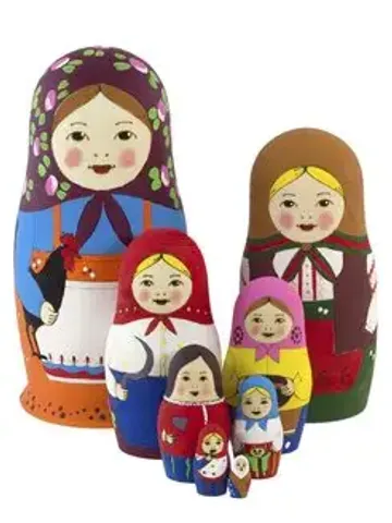 Wooden nesting doll, height 17 cm, 8 seats $75.00